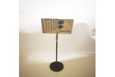 ABS sign holder with round base for retail displays