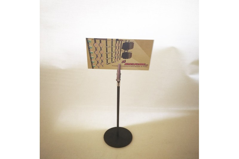 ABS sign holder with round base for retail displays