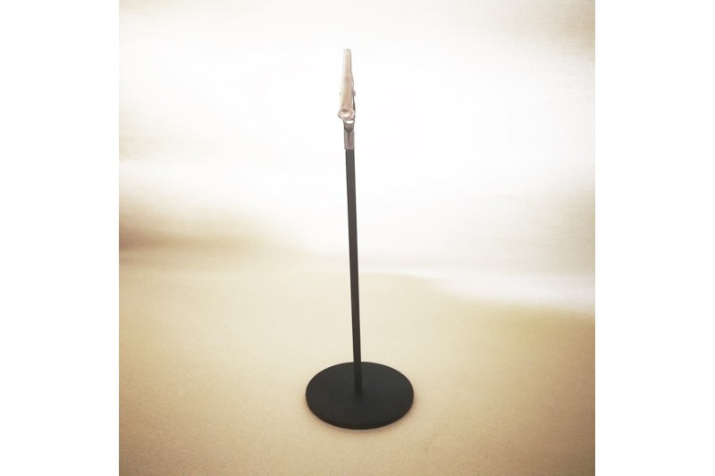 Black ABS sign holder with round base