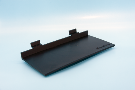 Présentoir chaussures ABS pour panneaux rainurés | Noir et blanc résistant Présentoir chaussures ABS pour panneaux rainurés | Noir et blanc résistant