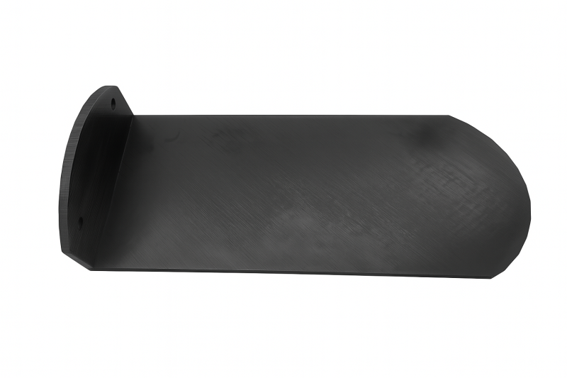 Side view of wall-mounted front padel shoe rack