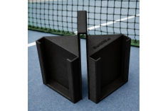 Suporte telemóvel instalado numa rede de padel
