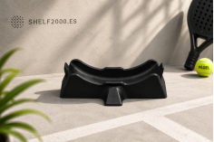 Soporte para pala de pádel de sobremesa negro satinado PalaStand Shelf2000