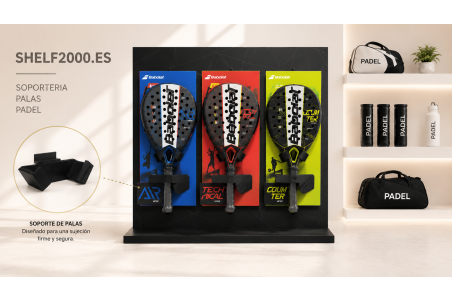 Shelf2000 slatwall padel display