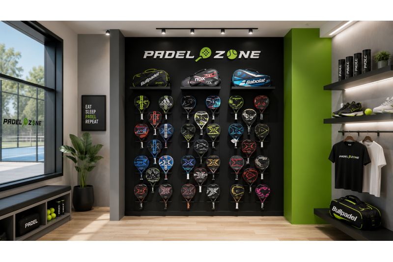 Suporte parede raquetes padel ABS preto | Shelf2000