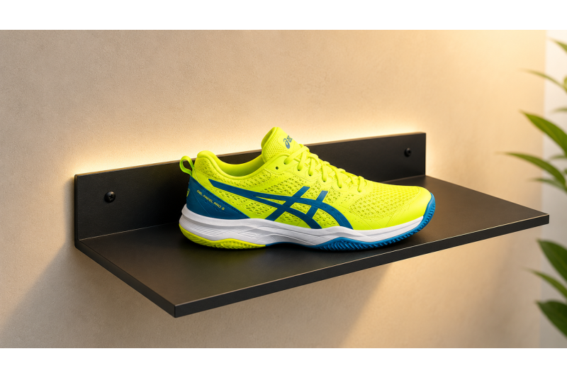 Étagère murale pour chaussures de sport fabriquée en ABS noir satiné
