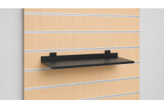Black ABS slatwall shoe shelf
