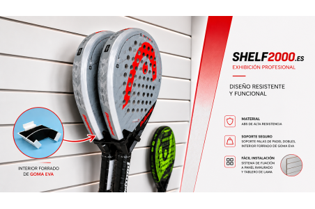 Support double pour raquettes de padel | Shelf2000