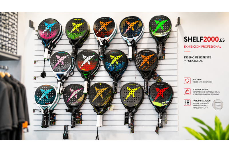Suporte duplo para raquetes de padel | Shelf2000