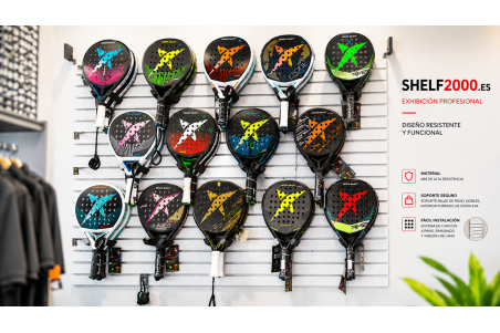 Suporte duplo para raquetes de padel | Shelf2000