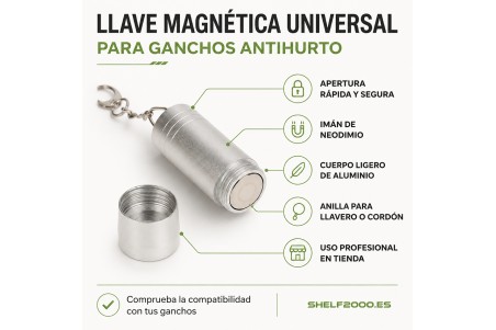 Clé Magnétique Universelle pour Crochets Antivol | Boutique