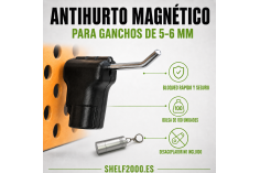 Infografia do antifurto magnético para ganchos de 5 a 6 mm