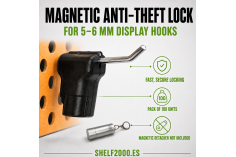 Infografia do antifurto magnético para ganchos de 5 a 6 mm 2