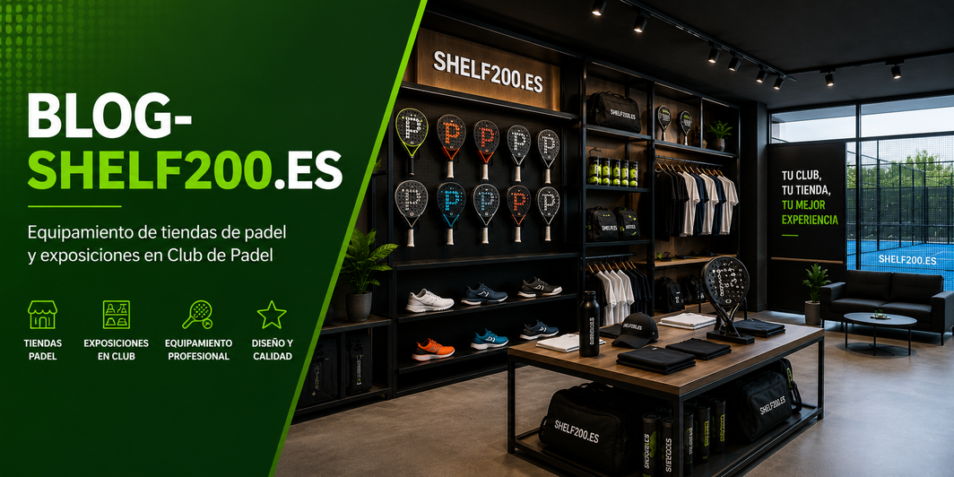 Blog Shelf2000.es especializado en equipamiento para tiendas de p&aacute;del, expositores de palas y dise&ntilde;o de espacios en clubes de p&aacute;del